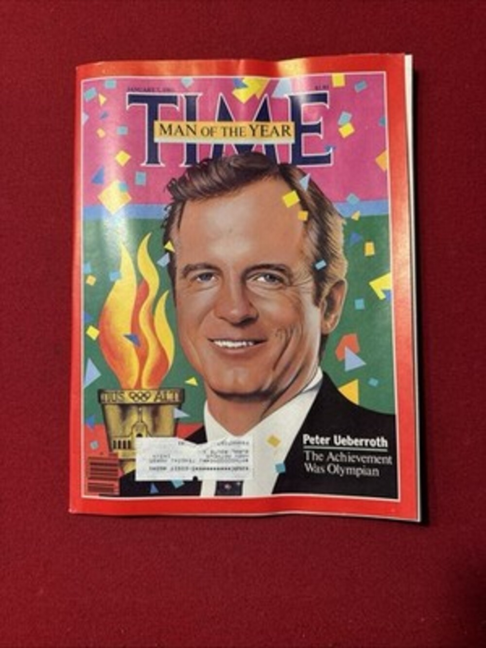 MAGAZINE TIME JAN 7, 1985 MAN OF THE YEAR PETER UEBERROTH Olympics